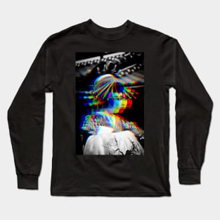 Japanese Geisha Vaporwave Glitch Art Japan Long Sleeve T-Shirt